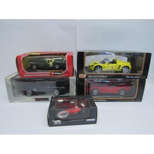 7237 - Two boxed Maisto Special Edition 1:18 scale diecast sports cars to include Ferrari 550 Maranello and... 