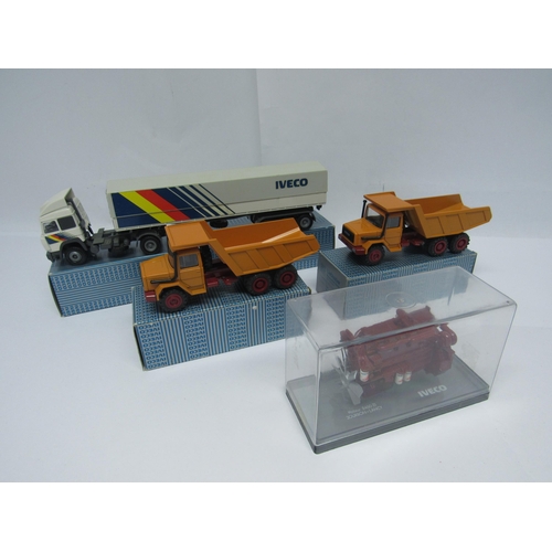 7288 - Three boxed Liebhaber Iveco diecast construction / haulage vehicles to include 2084 Conrad Iveco Tur... 