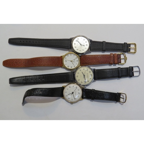 8143 - Four wristwatches Quartz and manual movements including two Sekonda (one missing back), Rone Country... 