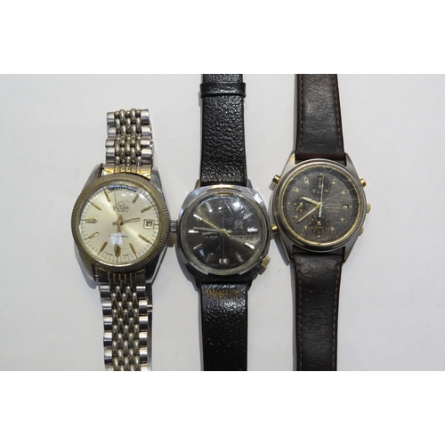 8152 - Three gents wristwatches including Stanley de Luxe 25year antimagnetic manual & Seiko Titanium chron... 