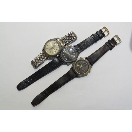 8152 - Three gents wristwatches including Stanley de Luxe 25year antimagnetic manual & Seiko Titanium chron... 