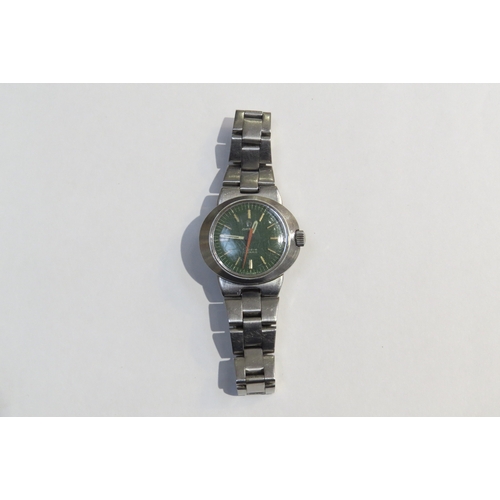 8149 - A ladies 1968 Omega Dynamic with green oval face, automatic    (R) £130 Antiques & Interiors