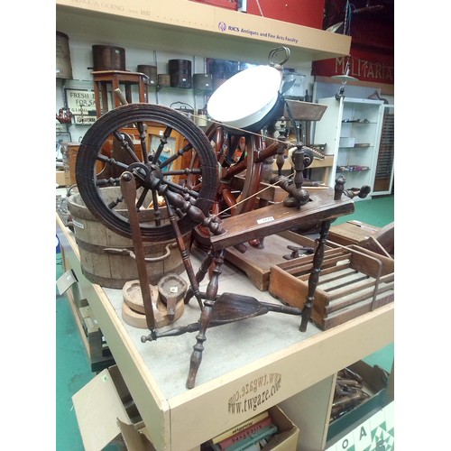 7618 - A 19th Century spinning wheel of smaller size   (E)  £20-30