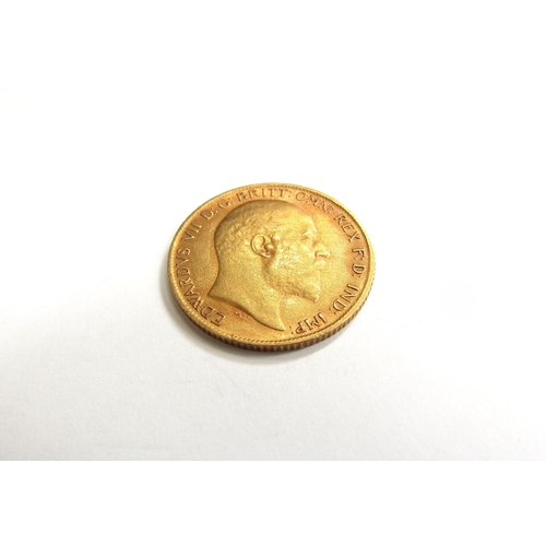 9252 - A 1910 gold half sovereign