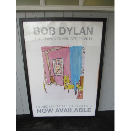 1076 - BOB DYLAN: 'The Drawn Blank Series 2011' large gallery poster, framed, image size 138cm x 97cm  (R) ... 