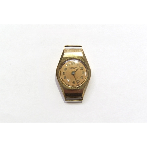 8178 - A 9ct gold cased Winegartens ladies wristwatch on a 9ct gold strap