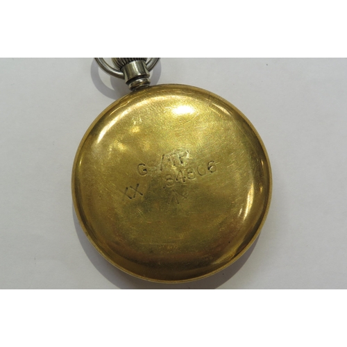 8207 - A Damas Broad Arrow pocket watch, case back reads: GS/FP XX 184806 (Broad Arrow), watch with black f... 