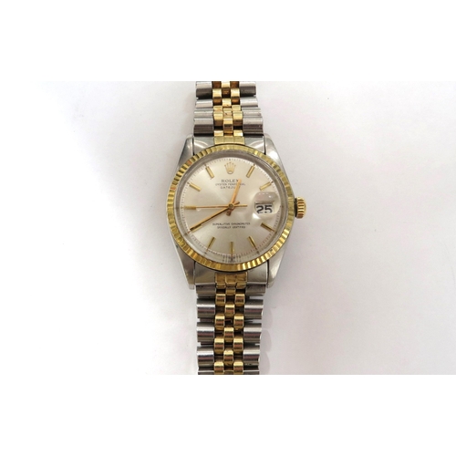 8192 - A Rolex Oyster Perpetual Datejust gentleman's wristwatch, registered 1977, with steel and gold case,... 