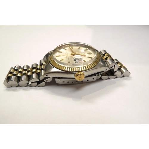 8192 - A Rolex Oyster Perpetual Datejust gentleman's wristwatch, registered 1977, with steel and gold case,... 