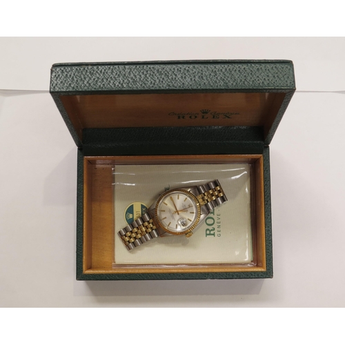 8192 - A Rolex Oyster Perpetual Datejust gentleman's wristwatch, registered 1977, with steel and gold case,... 