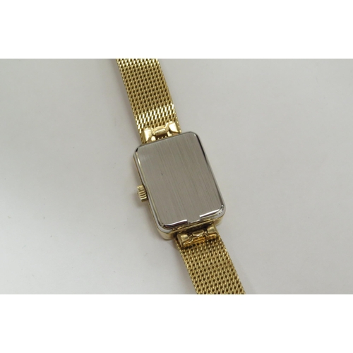 8177 - An Omega De Ville ladies gold plated wristwatch with bevelled edge glass, boxed  (E)  £40-60  AI