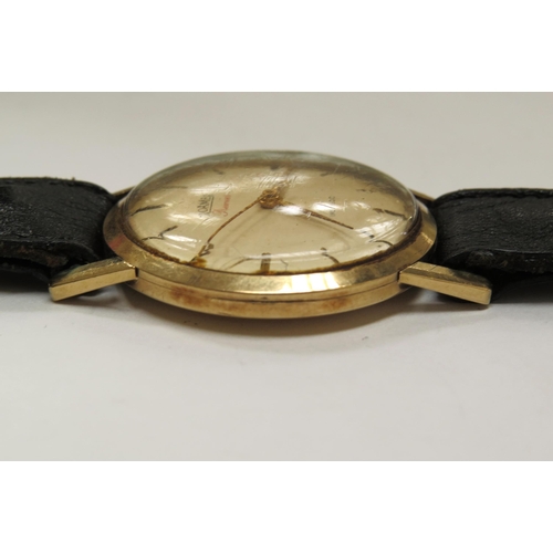 8188 - A Roamer Premier Incabloc gold cased wristwatch with presentation to back reading: 'To W. Wilson fro... 