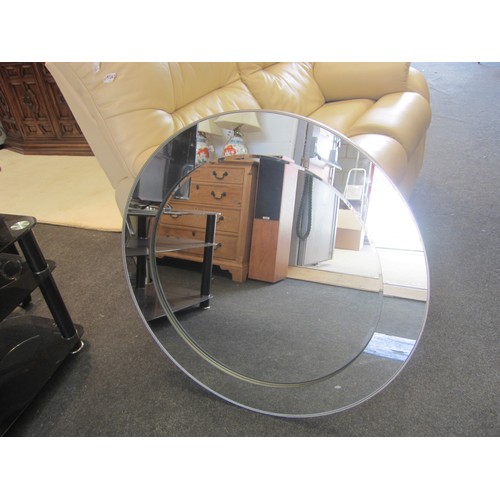 1062 - A circular mirror framed wall mirror, 76cm diameter  (E)  £15-25