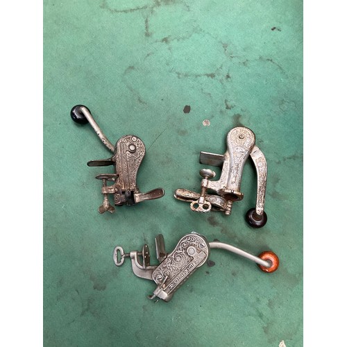 7619 - Three bench fitting decorative bottle openers including Yankee no.7   (E)  £20-30