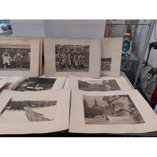 1469 - A quantity of mounted photographs by J. Warden Harvey to include an interior of Blekinsktugan, Stock... 