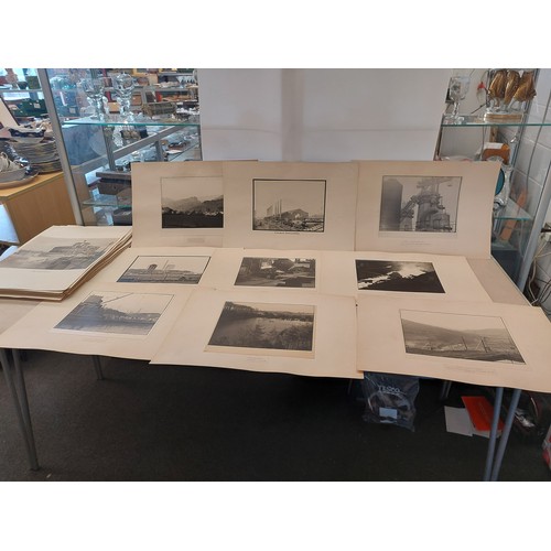 1468 - A large quantity of mounted photographs by J. Warden Harvey including Consett Ironworks, Derbyshire,... 