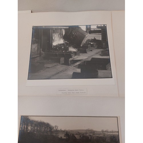 1468 - A large quantity of mounted photographs by J. Warden Harvey including Consett Ironworks, Derbyshire,... 