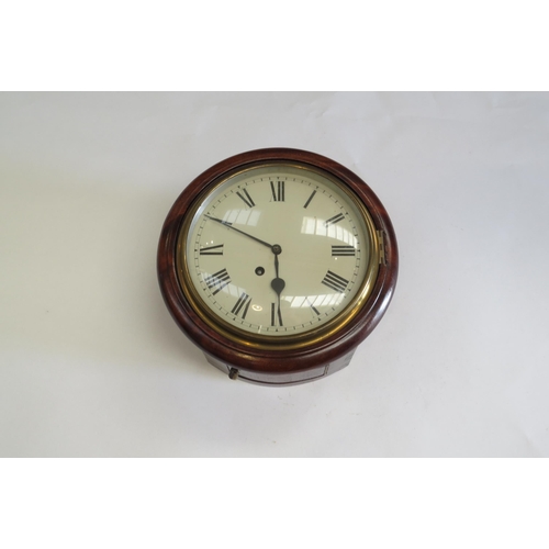 8075 - A 19th Century small 8 inch dial fusee dial clock wth balance escapement instead of pendulum