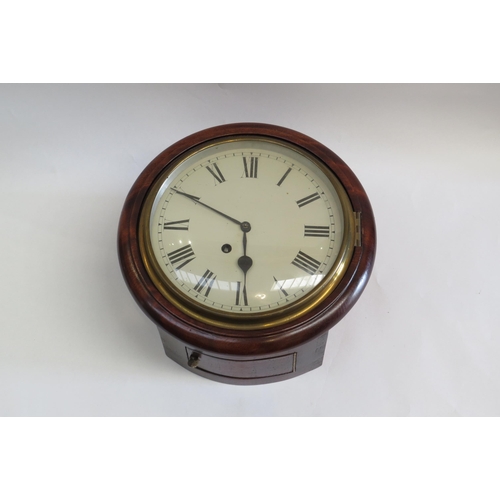 8075 - A 19th Century small 8 inch dial fusee dial clock wth balance escapement instead of pendulum