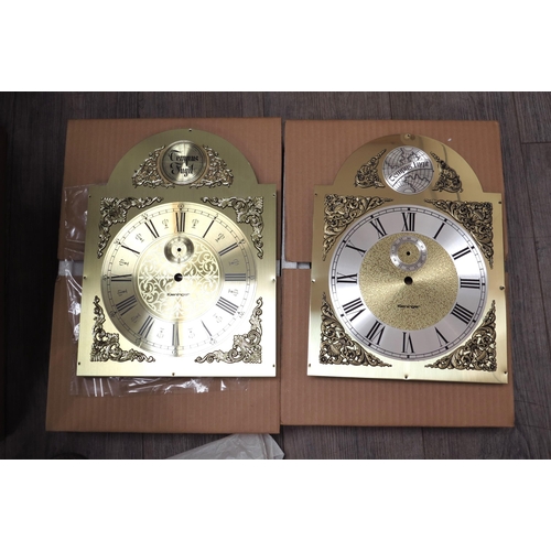 8239 - Six boxed pairs (and a spare) of modern longcase dials, mainly Keininger