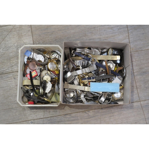 8243 - Two tubs of mixed watches, some incomplete / a/f  (E)  £10-20  AI