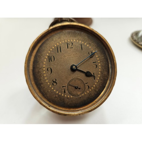 8092 - An American paperweight clock with French movement, Arabic numerals with subsidary seconds dial, vis... 