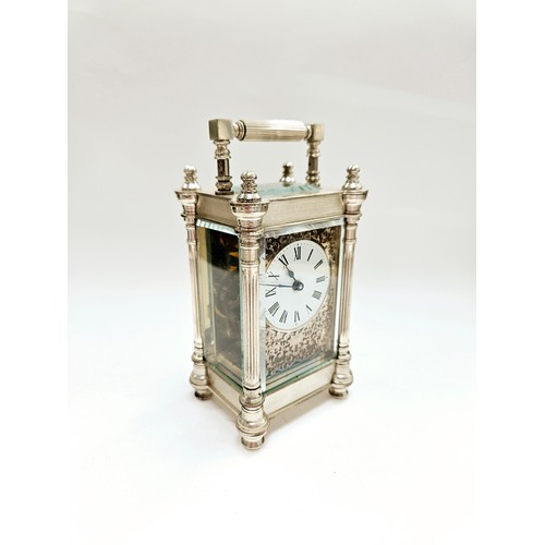 8095 - Charles Frodsham Co Ltd, limited edition silver carriage clock (no 13) made to commemorate Queen Eli... 