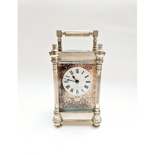 8095 - Charles Frodsham Co Ltd, limited edition silver carriage clock (no 13) made to commemorate Queen Eli... 