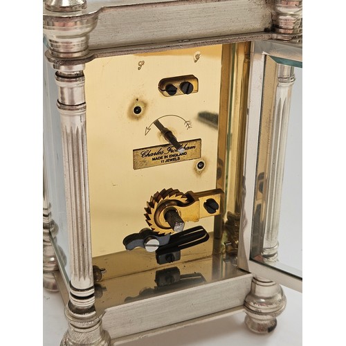 8095 - Charles Frodsham Co Ltd, limited edition silver carriage clock (no 13) made to commemorate Queen Eli... 