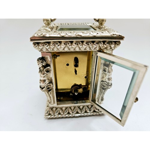 8101 - Charles Frodsham Co Ltd, limited edition miniature silver carriage clock (no 870) made to commemorat... 