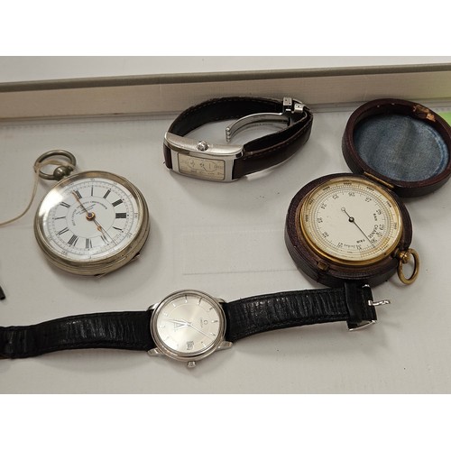 8198 - A Best Centre Seconds Chronograph watch by G. W. Appleyard, Wakefield along with a leather cased bra... 