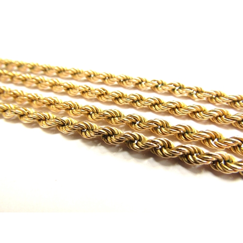 9092 - A 9ct gold rope twist necklace, 62cm long, 26.6g