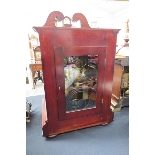 8055 - A late 19th Century mahogany cased bracket clock with Roman silvered chapter ring, Dodge & Co. Manch... 