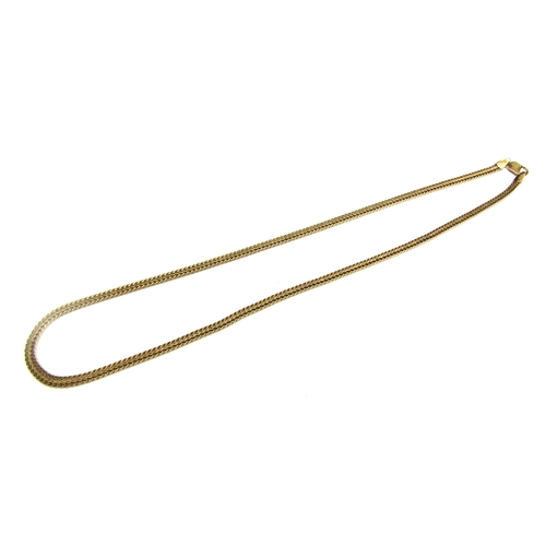 9467 - A 9ct gold flatlink necklace, 44cm long, 7.8g