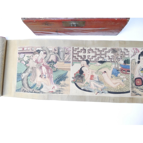 9007 - (Shunga Emaki, Japanese Erotic Hand Scrolls.) Twelve circa late C19th/C20th Shunga Erotic scrolls, i... 