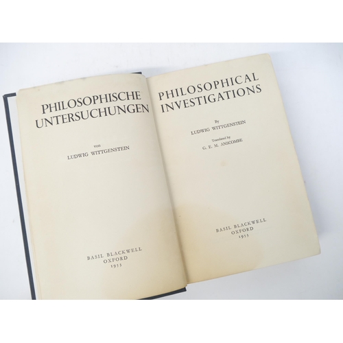 9068 - Ludwig Wittgenstein: 'Philosophical Investigations', translated by G.E.M. Anscombe, Oxford, Basil Bl... 