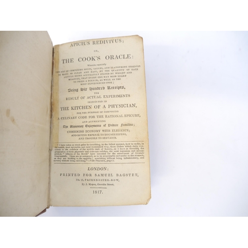 9106 - (Gastronomy, Cookery.) [William Kitchiner]: 'Apicius Redivivus; or, the Cook's Oracle...wherein espe... 