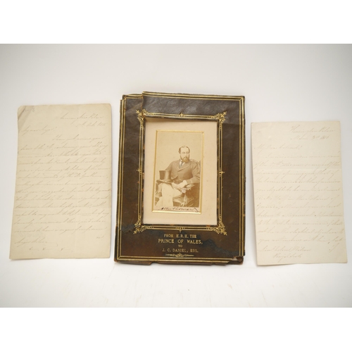 9073 - (Royal Family.) King Edward VII (1841-1910), signed albumen carte-de-visite by Alexander Bassano, 18... 