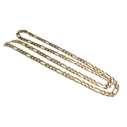 9413 - A 9ct gold flatlink neckchain, 60cm long, 20.7g