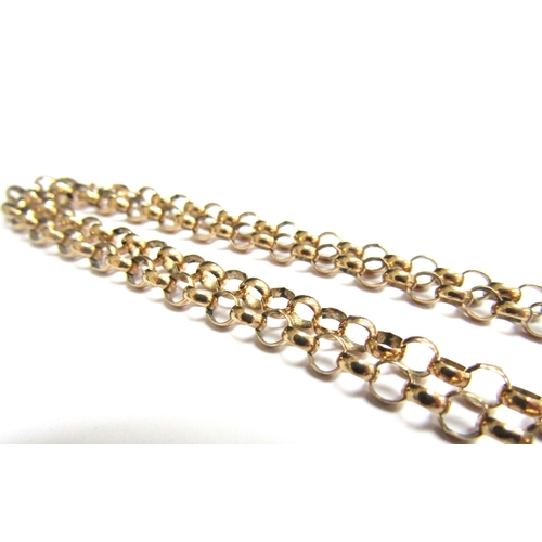 9414 - A 9ct gold belcher chain, 26cm long, 12g