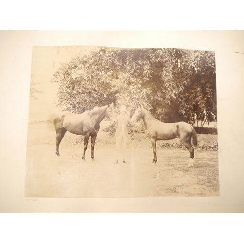 9018 - A victorian photograph album circa 1860's/ 70's containing approx 75 mounted albumen print photograp... 