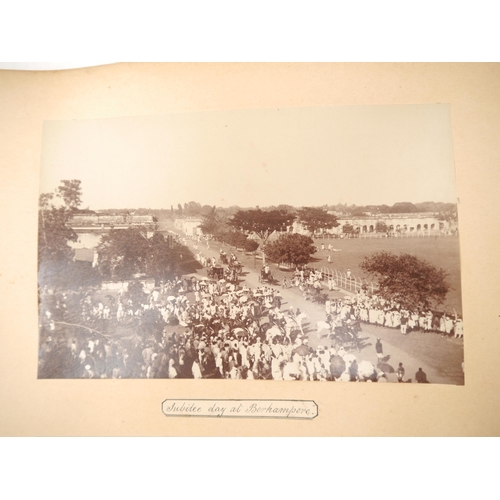 9019 - A circa late 19th Century photograph album containing approximately 18 albumen print and other photo... 