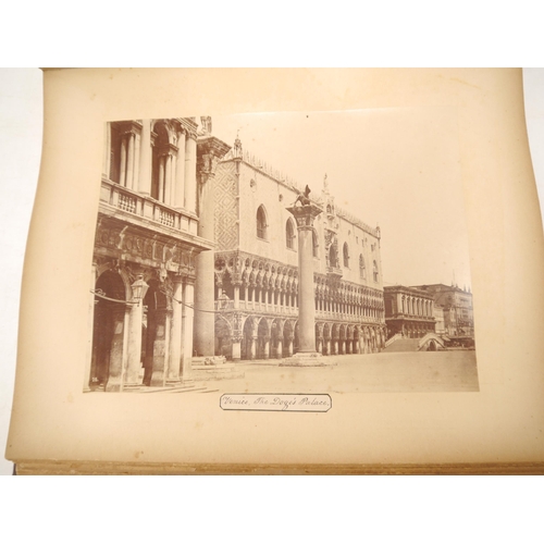 9019 - A circa late 19th Century photograph album containing approximately 18 albumen print and other photo... 