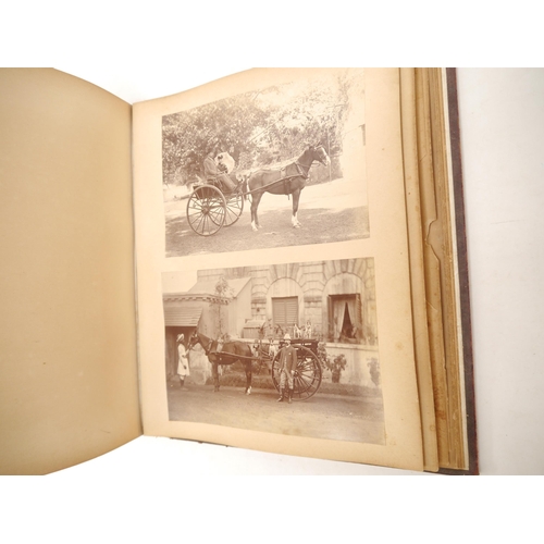 9019 - A circa late 19th Century photograph album containing approximately 18 albumen print and other photo... 