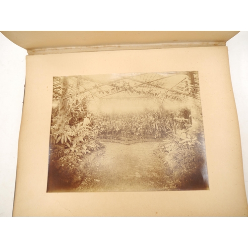 9019 - A circa late 19th Century photograph album containing approximately 18 albumen print and other photo... 