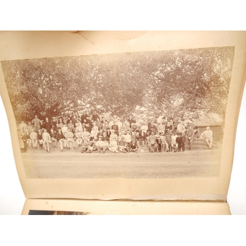 9019 - A circa late 19th Century photograph album containing approximately 18 albumen print and other photo... 