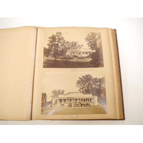 9019 - A circa late 19th Century photograph album containing approximately 18 albumen print and other photo... 