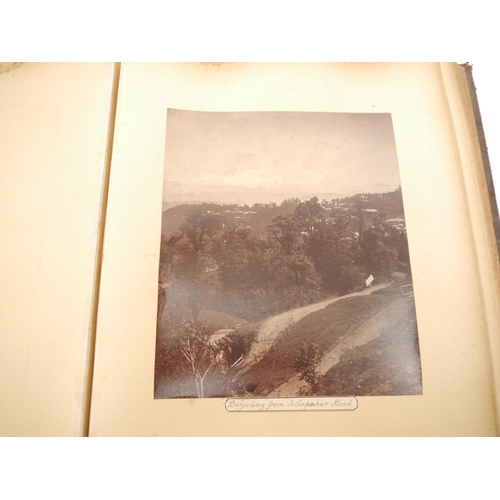 9019 - A circa late 19th Century photograph album containing approximately 18 albumen print and other photo... 