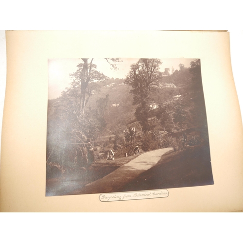 9019 - A circa late 19th Century photograph album containing approximately 18 albumen print and other photo... 