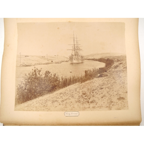 9019 - A circa late 19th Century photograph album containing approximately 18 albumen print and other photo... 